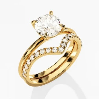 Round Cut Solitaire Delicated Ring