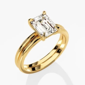 Emerald Cut Solitaire Classic Ring