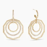 Classic Yellow Gold Plated Dangle Earrings