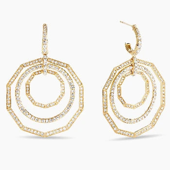 Classic Yellow Gold Plated Dangle Earrings