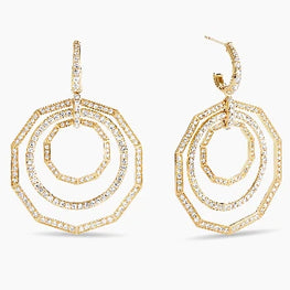 Classic Yellow Gold Plated Dangle Earrings