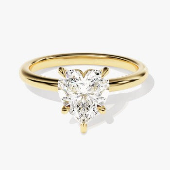 Heart Shape Solitaire Delicated Ring