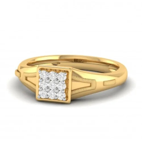 Square Diamond Men's Ring