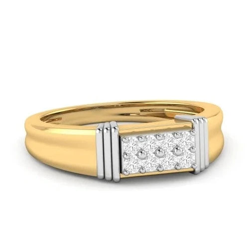 Round Cut Moissanite Men's Ring