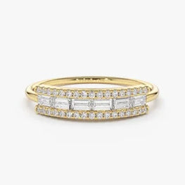 Horizontal Baguette Diamond Ring