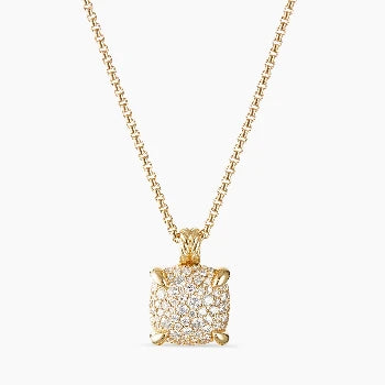 Round Cut Pave Stunning Necklace