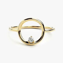 Dainty Circle Promisary Ring