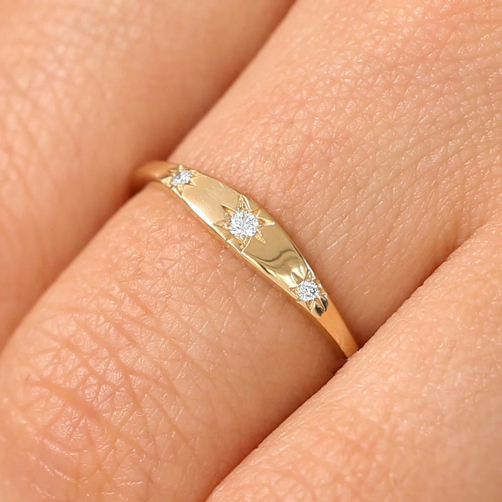 Classic Round Cut Dainty Ring