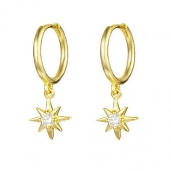 Classic Star Charm Sterling Silver Earrings