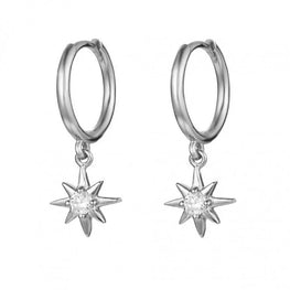 Classic Star Charm Sterling Silver Earrings