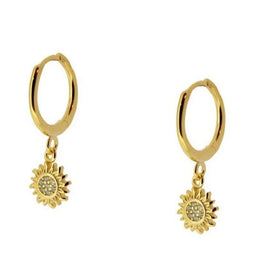 Sun Shape Gorgeous Huggie Earrings