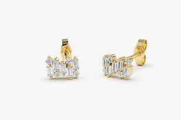 Delicated Stud 14k Yellow Plated Earrings