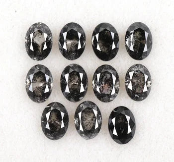 Natural Salt & Pepper Oval Shape Diamond