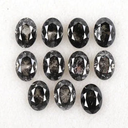 Natural Salt & Pepper Oval Shape Diamond