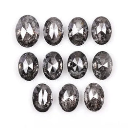 Oval Shape Salt & Pepper Natural Loose Diamond