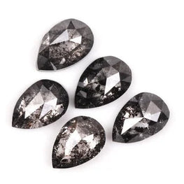 Salt & Pepper Loose Natural Pear Shape Diamond