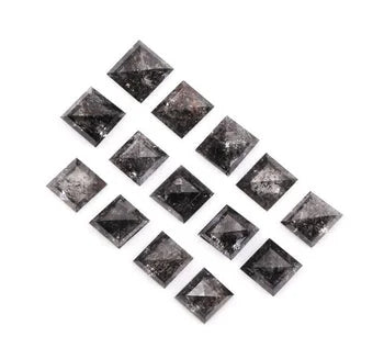 Salt & Pepper Square Shape Natural Diamond