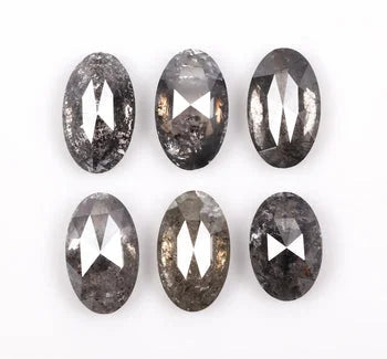 Natural Salt & Pepper Loose Oval Shape Diamond