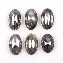 Natural Salt & Pepper Loose Oval Shape Diamond