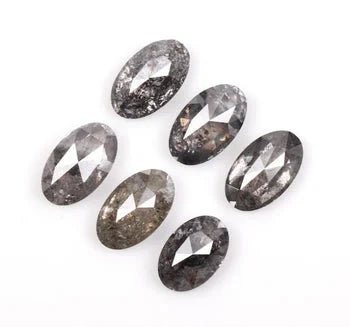 Natural Salt & Pepper Loose Oval Shape Diamond