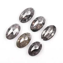 Natural Salt & Pepper Loose Oval Shape Diamond