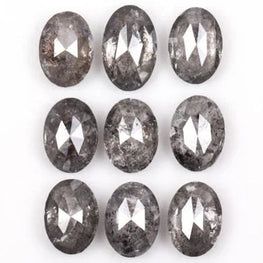 Oval Shape Salt & Pepper Natural Diamond