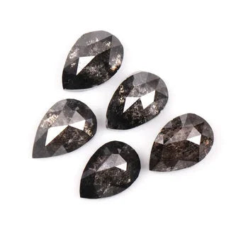 Pear Shape Salt & Pepper Natural Diamond