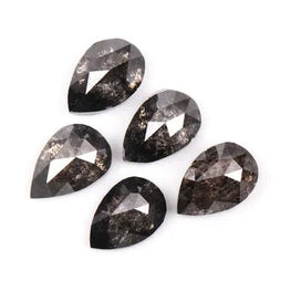 Pear Shape Salt & Pepper Natural Diamond