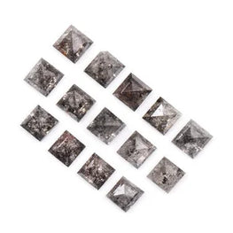 Square Shape Salt & Pepper Natural Diamond