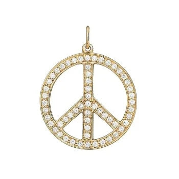 Diamond Peace Pave Pendant