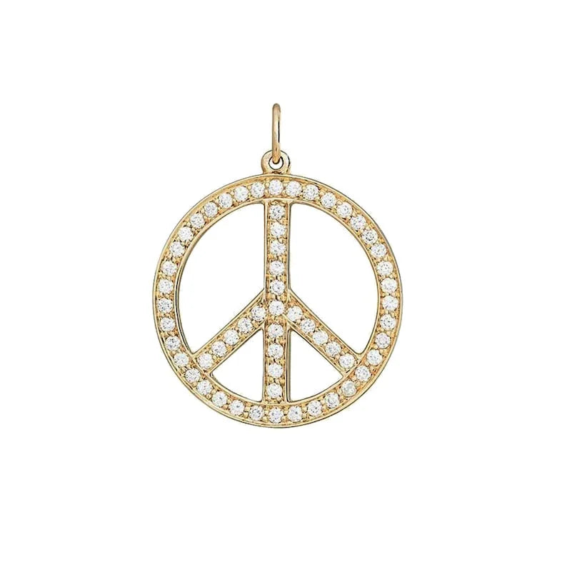 Diamond Peace Pave Pendant