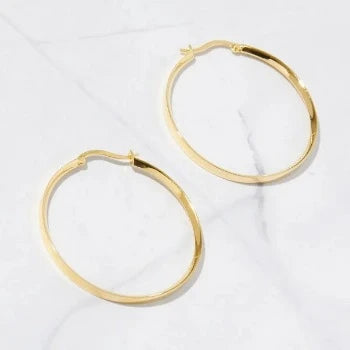 Delicate Silver Hoops Earrings