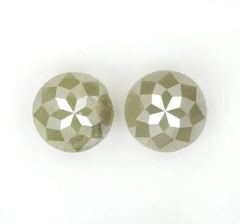 Rose Cut Grey Salt & Pepper Natural Diamond