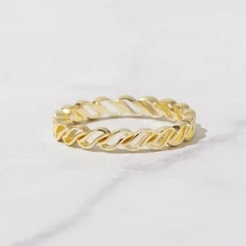 Dainty Stacking Wave Ring