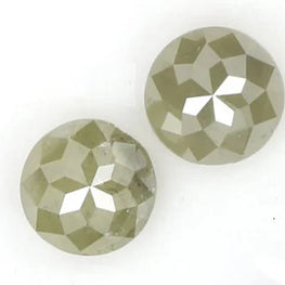 Rose Cut Grey Salt & Pepper Natural Diamond