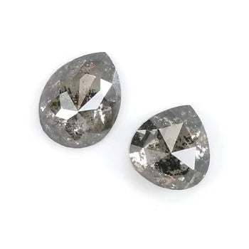 Salt & Pepper Natural Pear Shape Diamond