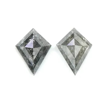 Kite Shape Natural Salt & Pepper Diamond