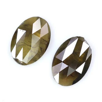 Salt & Pepper Oval Shape Brown Diamond