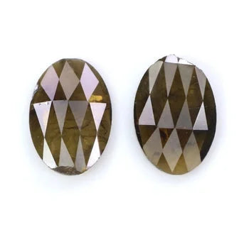 Salt & Pepper Oval Shape Brown Diamond