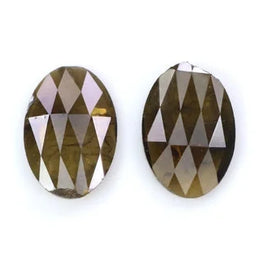 Salt & Pepper Oval Shape Brown Diamond