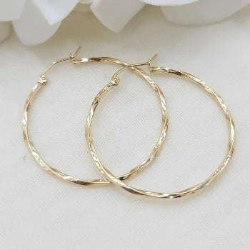 Twisted Hoops Dainty Earrings