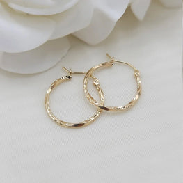 Twisted Hoops Dainty Earrings