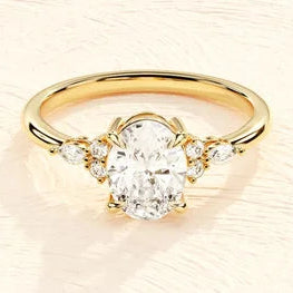 Oval Cut Solitaire Moissanite Ring