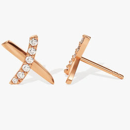 Cross Silver Stud Earrings