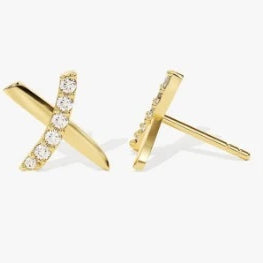 Cross Silver Stud Earrings