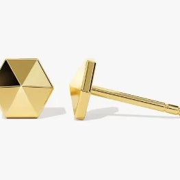 Pyramid Dainty Stud Earrings