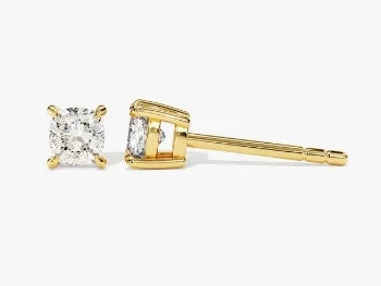 Cushion Cut Stud Solitairy Earring