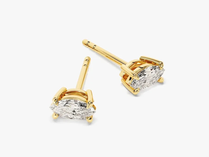 Marquise Solitairy Stud Earrings