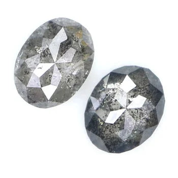 Oval Shape Salt & Pepper Diamond