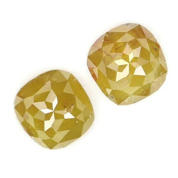 Cushion Shape Salt & Pepper Diamond Pair